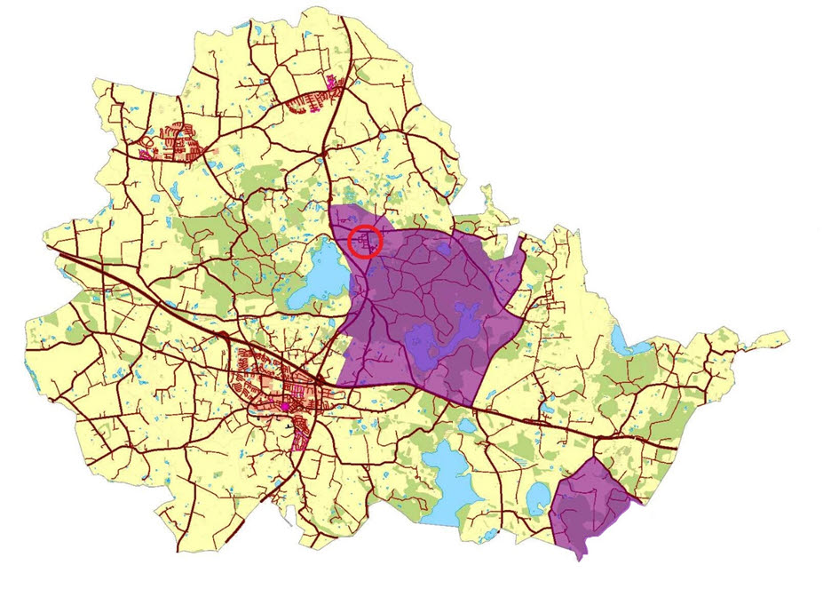 Karta som visar Försvarsmakten och MSB:s intresseområden för totalförsvaret. Illustration.
