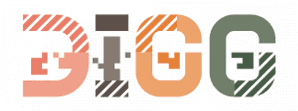 Logotyp DIGG, Myndigheten för digital förvaltning. Illustration.